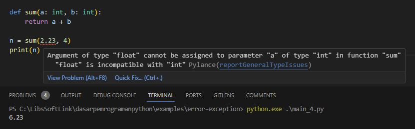 Python exception
