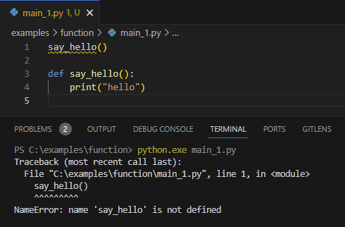 Function in python